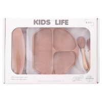 ست ظرف غذا سیلیکونی 4 تکه رنگ قهوه ای کیدز لایف Kids Life