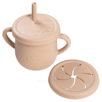 ست غذاخوری سیلیکونی 6 تکه رنگ نسکافه ای برند خارجی