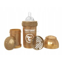 شیشه شیر ضد نفخ 180 میل رنگ طلایی تویست شیک Twistshake