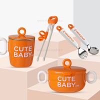 ست ظرف غذا 5 تکه استیل رووکو Rovco رنگ نارنجی