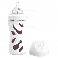 شیشه شیر 260 میل پیرکس کاور دار رنگ سفید Twistshake