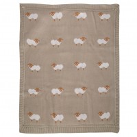 پتو بافت کلاه دار طرح گوسفند رنگ کرم لیزا lisa