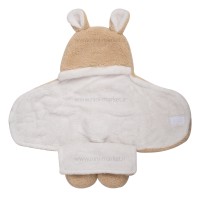 پتو قنداقی طرح تدی رنگ نسکافه ای کارترز Carters