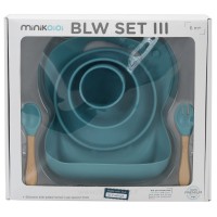 ست ظرف غذا 6 تیکه رنگ سبزآبی minik oioi