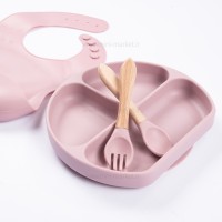 ست ظرف غذا سیلیکونی 4 تکه رنگ یاسی کیدز لایف Kids Life