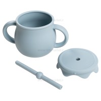 ست غذاخوری سیلیکونی 10 تکه رنگ آبی برند خارجی