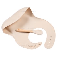 ست ظرف غذا سیلیکونی رنگ کرم والابی لیتل Wallaby Little