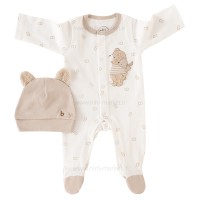 سرویس 13 تیکه طرح مکعبی رنگ کرم نیلی