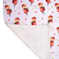 پتو دورپیچ مخمل طرح دختر رنگ نارنجی کارترز Carters