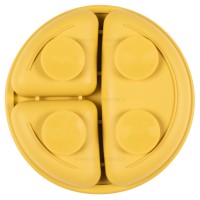 ست غذاخوری سیلیکونی 6 تکه رنگ خردلی برند خارجی