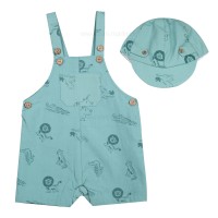 پیشبندی شورتی اسپرت طرح تمساح رنگ سبز Indigo