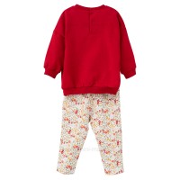 بلوز شلوار دخترانه طرح گوزن رنگ قرمز ایندیگو Indigo