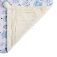 پتو دورپیچ مخمل طرح فیل و ابر کارترز Carters