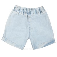 تیشرت شورت دخترانه طرح خونه رنگ کرمی پاپو