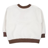 بلوز دورس دخترانه طرح گل و تور رنگ کرم