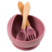 ست غذاخوری سیلیکونی 6 تکه رنگ سرخابی برند خارجی