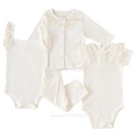 سرویس 13 تیکه طرح عروسکی رنگ سفید نیلی