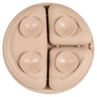 ست غذاخوری سیلیکونی 6 تکه رنگ نسکافه ای برند خارجی