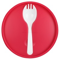 ظرف غذا خرس دو طبقه رنگ سرخابی خارجی