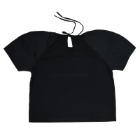 تیشرت دخترانه طرح آستین پف رنگ مشکی