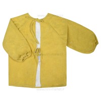 پیشبند آستین دار مخمل طرح خرس رنگ زرد دکتر جیم Dr Gym