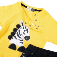 بلوز شلوار اسپرت طرح گورخر رنگ زرد ایندیگو Indigo