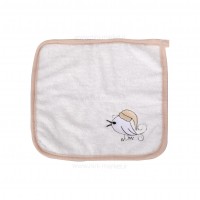 سرویس حوله 5 تیکه طرح خرس و جوجه رنگ کرمی مادرکر