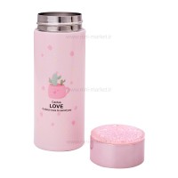 فلاسک 230 میل طرح کاکتوس رنگ صورتی Elegant