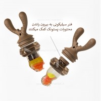 پستانک میوهخوری طرح شاخ گوزن رنگ قهوهای هیاورشی Heorshe