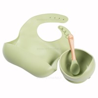 ست ظرف غذا سیلیکونی رنگ سبز والابی لیتل Wallaby Little