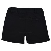 شورت کتان اسپرت طرح خرس رنگ مشکی پاپو papo