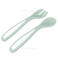 ظرف غذا چسبان و قاشق کیکابو Kikkaboo رنگ سبز