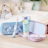 ست مسواک 6-36 ماه طرح خال خال رنگ آبی چیکو Chicco