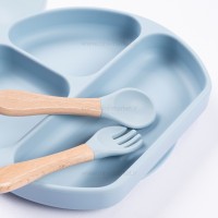 ست ظرف غذا سیلیکونی 4 تکه رنگ آبی کیدز لایف Kids Life
