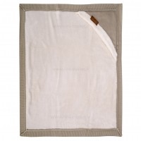 پتو بافت کلاه دار طرح ماشین رنگ کرم لیزا lisa