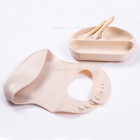 ست ظرف غذا سیلیکونی 4 تکه رنگ کرم کیدز لایف Kids Life