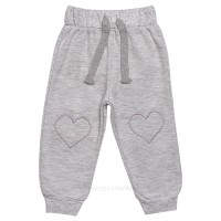 هودی شلوار دخترانه طرح خرس رنگ صورتی طوسی پاپو Papo