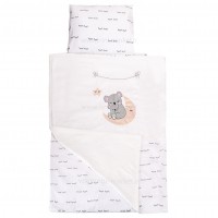 سرویس خواب مسافرتی2 کاره طرح پلک رنگ سفید ایسیز isiz