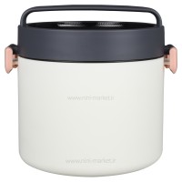 ظرف غذا استیل یک طبقه رنگ طوسی خارجی