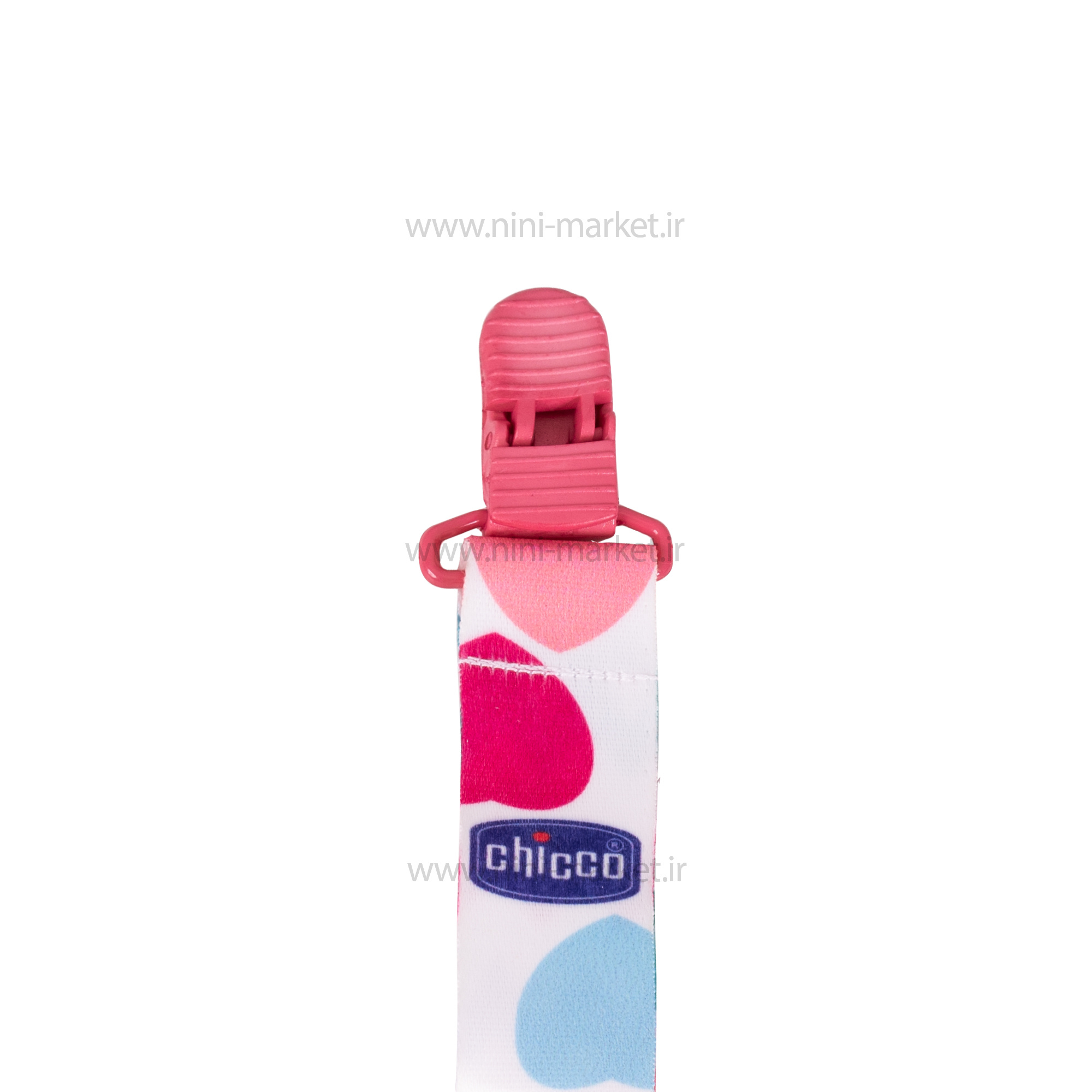 بند پستانک کلیپسی رنگ صورتی سبز برند chicco