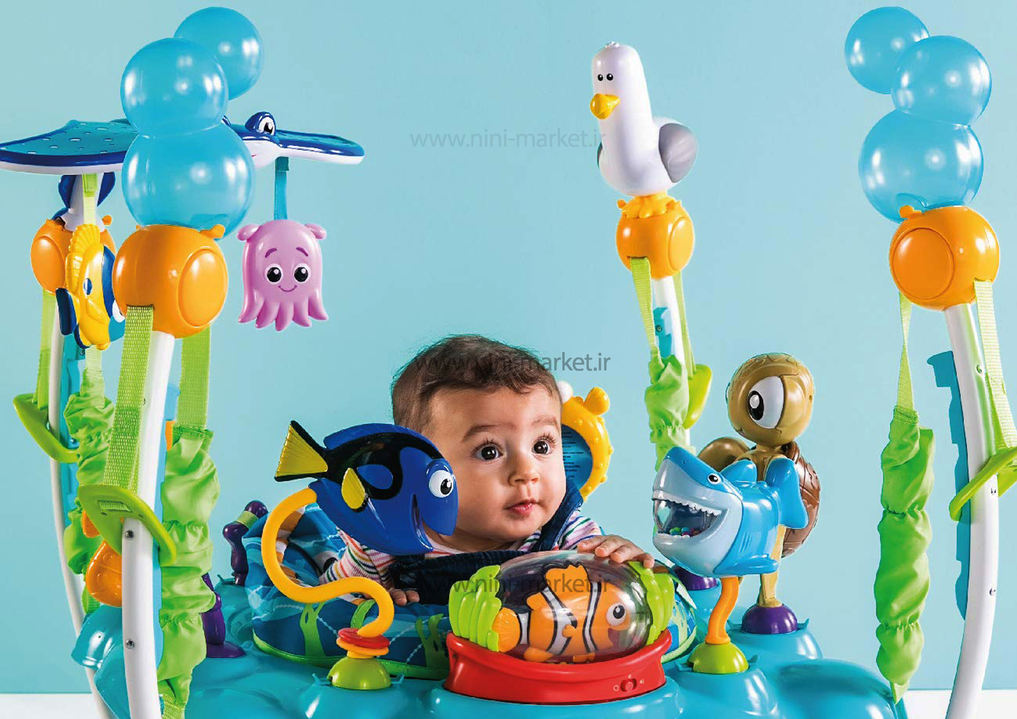 ویژگی جامپينگ طرح حيوانات دريايي کد 60701 برند Disney baby