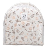 پشه بند مسافرتی کوچک طرح برگ رنگ کرم ایسیز