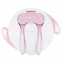 ظرف غذا چسبان و قاشق کیکابو Kikkaboo رنگ صورتی