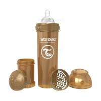 شیشه شیر آنتی کولیک ۳۳۰ میل پاستل بژ تویست شیک Twistshake