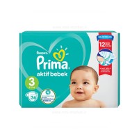 پوشک پریما Prima سایز 3 (10-6 کیلو) بسته 36 عددی