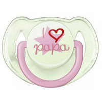 پستانک 18-6 ماه طرح I Love Papa سبز فیلیپس اونت Philips Avent (فاقد جعبه)