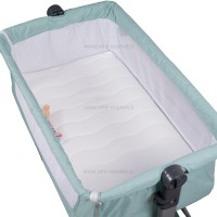 تخت کنار مادر و گهواره هانا Hannah مدل آکوا Aqua رنگ فیروزه ای