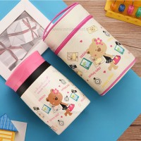 فلاسک غذای کاور دار طرح خرس رنگ صورتی پینکا pinkah