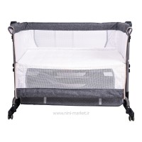 تخت کنار مادر و گهواره هانا Hannah مدل آکوا Aqua رنگ طوسی