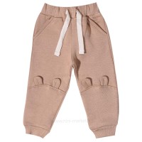 سه تیکه پسرانه طرح خرس و شیر رنگ کرم – شکلاتی پاپو Papo